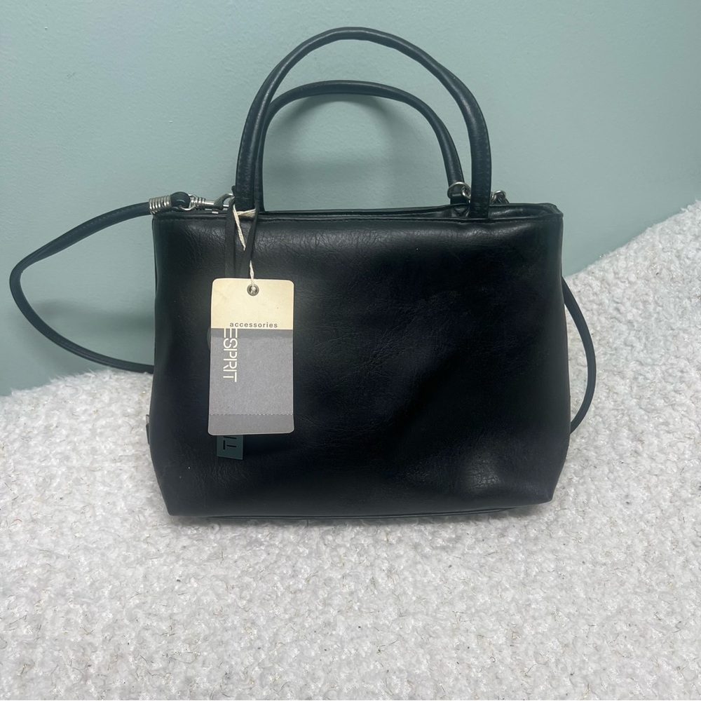 Esprit Black Shoulder Bag NWT Classic Black Purse 10 x 8 x 3 Detachable Strap
